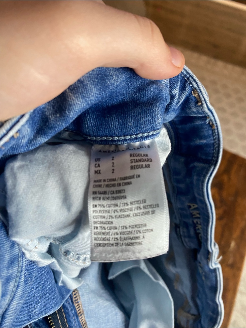 American Eagle Outfitters Light Blue Distressed Flare Jeans - Picture 4 of 4